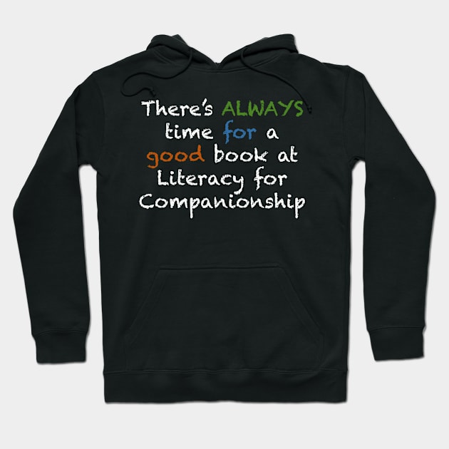 Good Book Hoodie by Literacy for Companionship